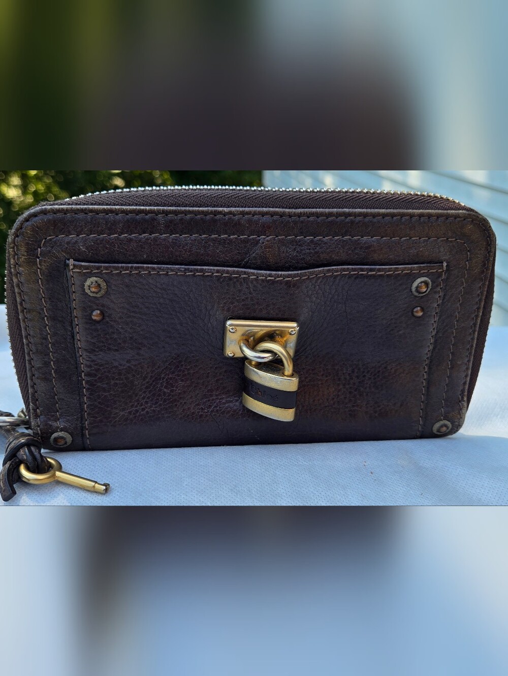 EUC Chloe Paddington Dark Brown Long Wallet